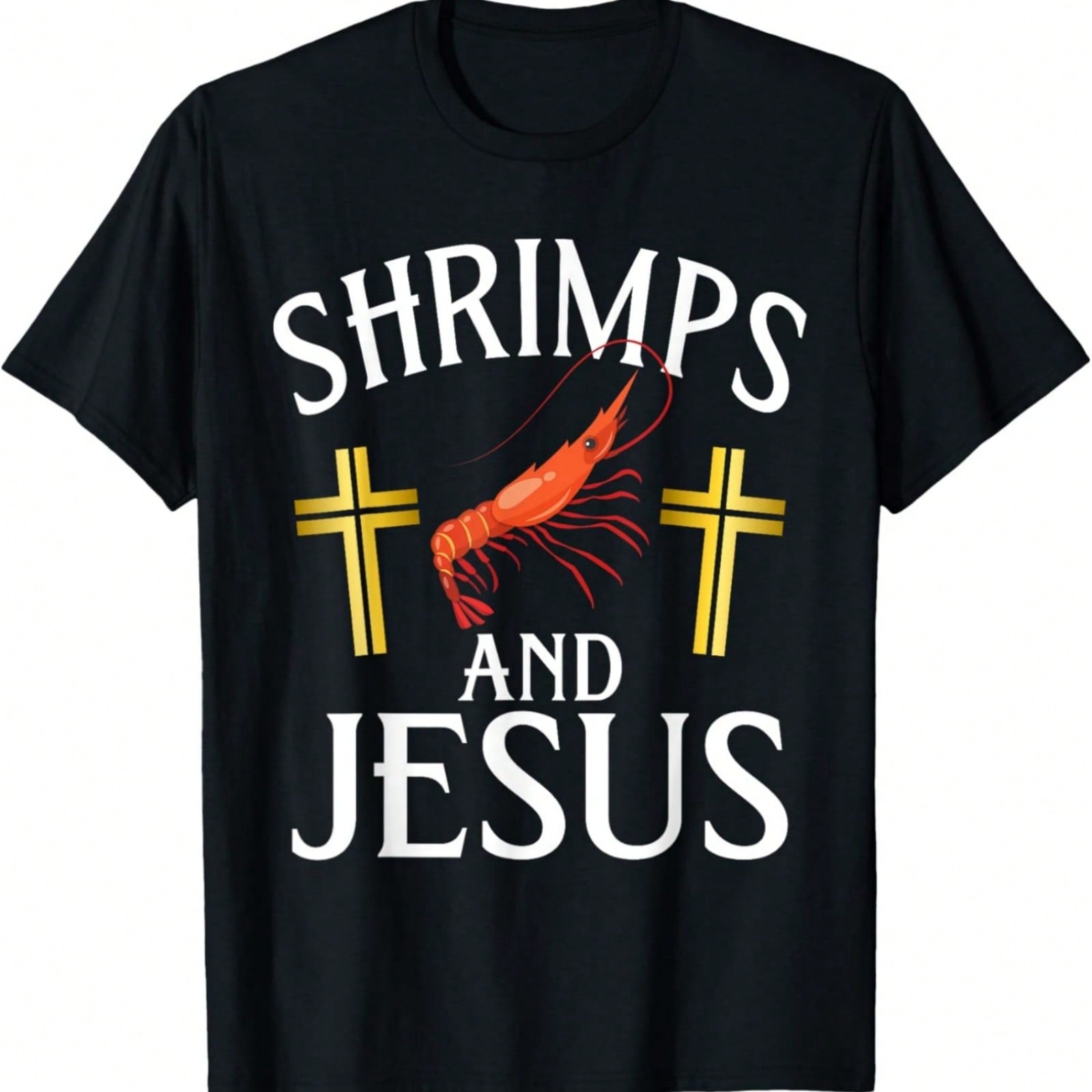 Shrimps And Jesus Shrimp T-Shirt S разноцветный