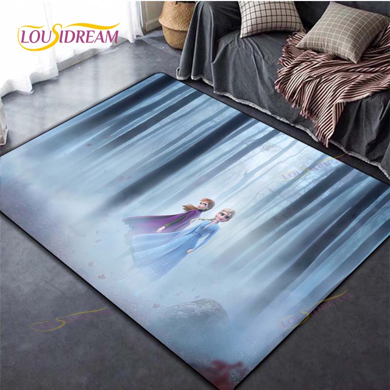Frozen Carpet Anime Rug Kids Carpets Living Room Tea Table Mats Bedroom Rug Washable Floor Mats Household Area Mat Cute Rug