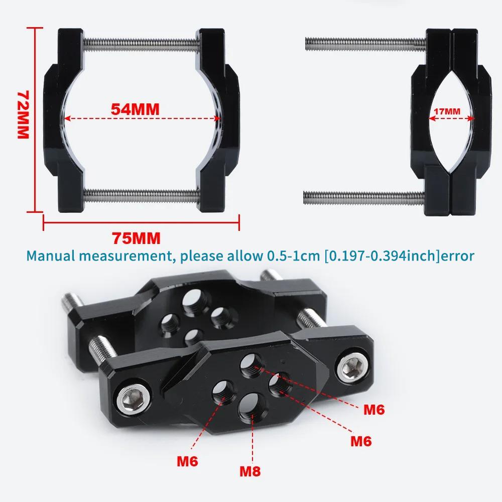 Motorcycle Fork Tube Handlebar Bracket Multifunction Holder Fixed Bumper Headlight Light Clamp Moto Auxiliary Spotlight Clip