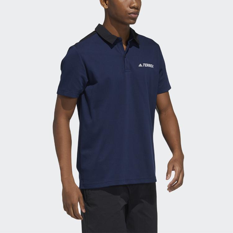 Adidas Casual Sports Short Sleeve Polo Shirt Men Tops Navy-Blue GN7610