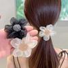 Braided Rose Floral Hair Scrunchie - Gentle Summer Intestine Hair Tie Rope, French Style Hair Band