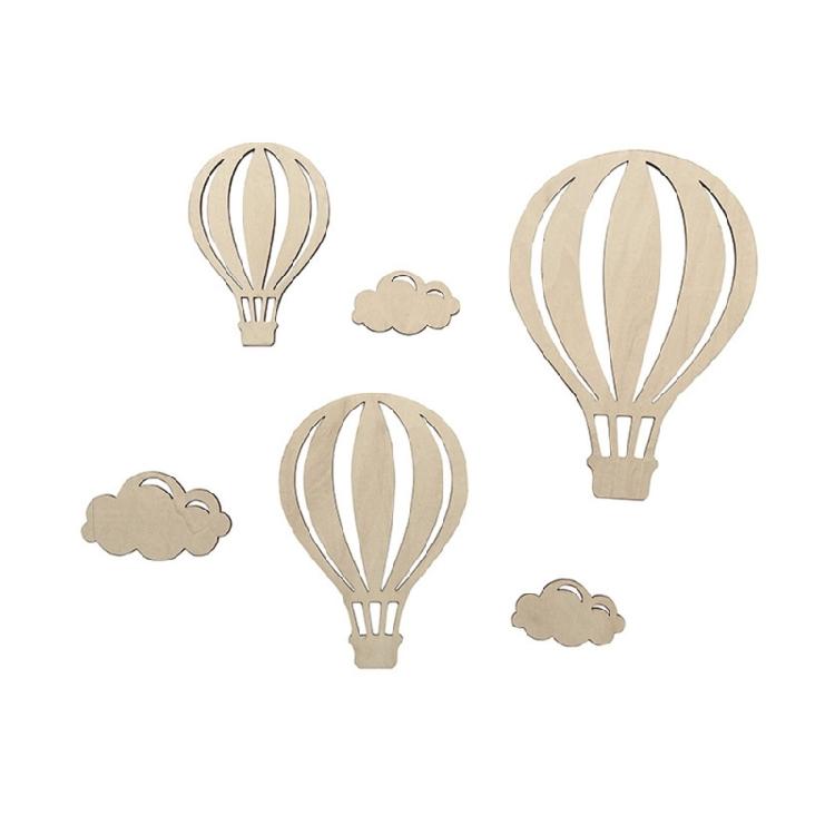 

Bohemians Nursery Decorations Wooden Hot Air Balloon and Cloud Wall Art Decors Nursery Wall Decors Farmhouse Home Decors 1