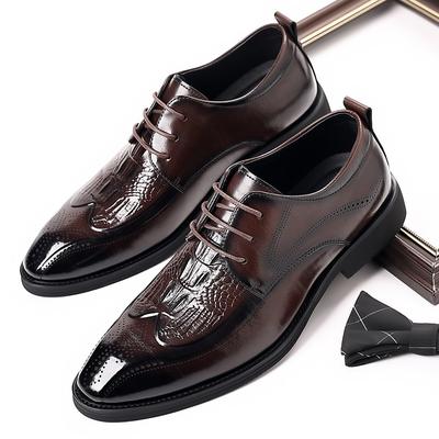 Fashion Luxury Brand Men's Glossy Leather Shoes High-end Banquet Dress Shoes Office Men's Pointed Business Shoes High-quality Versatile