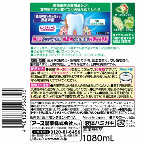 Mondahmin NEXT Gum Care Liquid Toothpaste, Mint, 1080ml