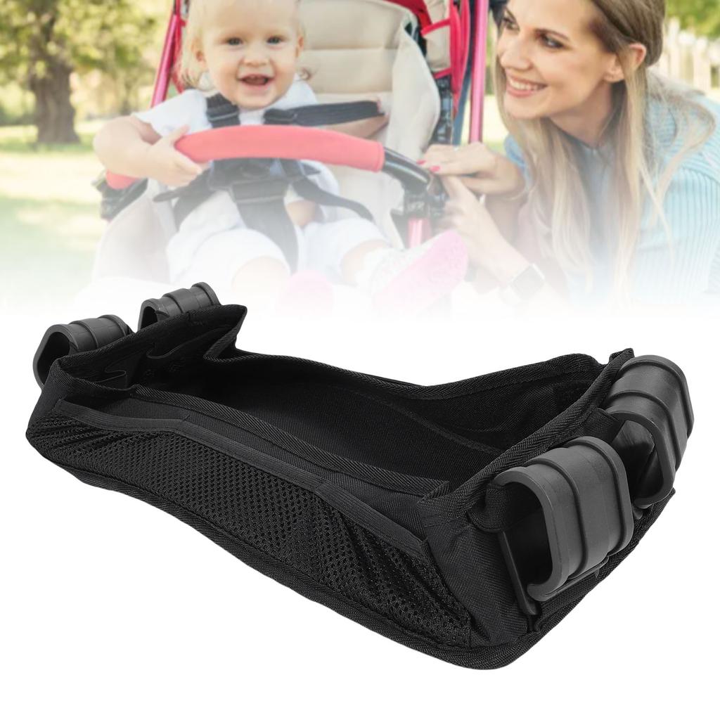 Stroller Snack Tray Extra Sturdy Base   Proof Stroller Tray Attachment with Side Mesh Pockets
