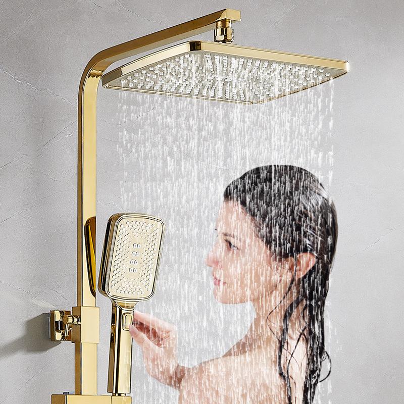 Thermostatic Shower Set with One-Touch Temp Lock & Boost Shower Head
