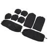 Car Seat Covers Full Set Breathable and Soft Cloth Seat Cover Universal Fit for Cars Black