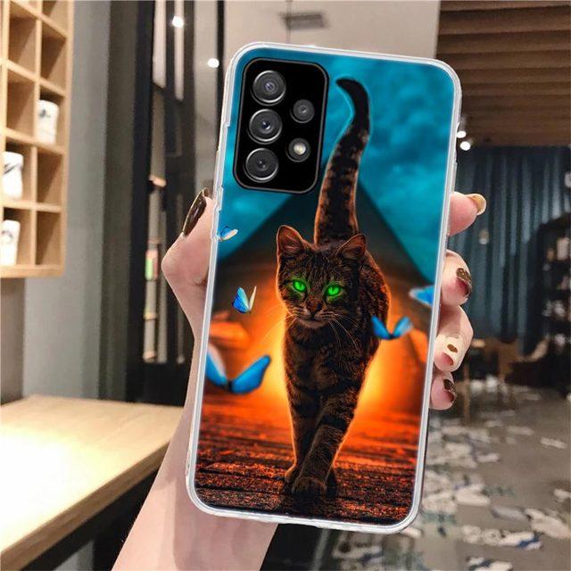 Cool Animal Big Cat Tiger Soft Phone Case For Samsung Galaxy A52 A53 A12 A13 A22 A23 A32 A33 A72 A73 5g A02s A03s A50s Pattern C