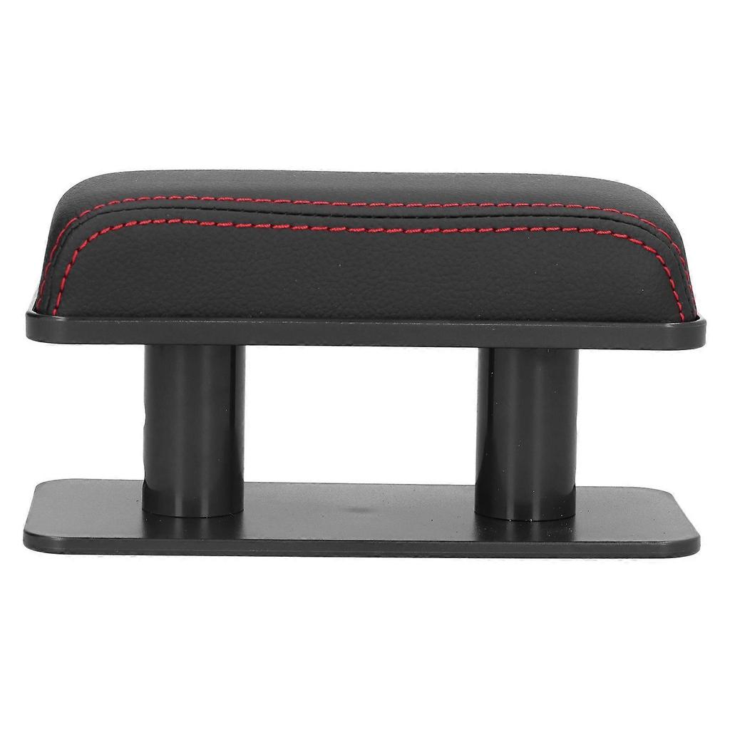 Car Adjustable Armrest Left Elbow Support Bracket Pad AntiFatigue AntiSlip Automobile Inside Modification(Black Red Edge )