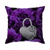 1Pc Purple Rose Pillow Cover For Home Living Room Bedroom Sofa Office Decorative Pillowcase Soft Throw Pillows 45X45Cm