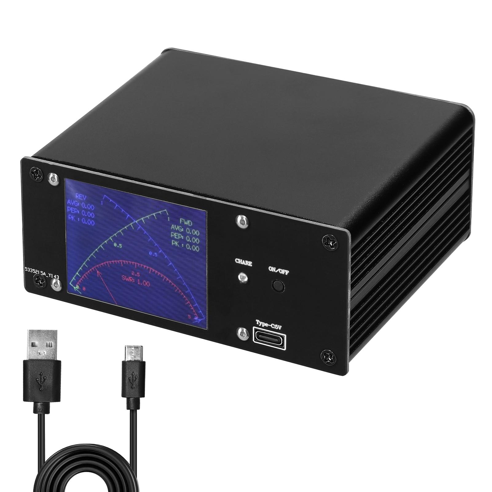 

Короткохвильовий вимірювач потужності з повним сенсорним екраном Портативний вимірювач стоячих хвиль зі стійкою до перенапруги 0 чорний