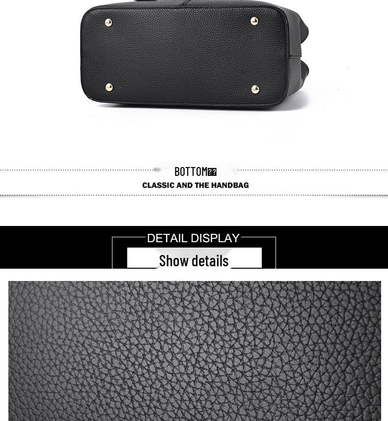 2024 Spring Women's Large Capacity Shoulder Crossbody Bag with Iron Pendant
