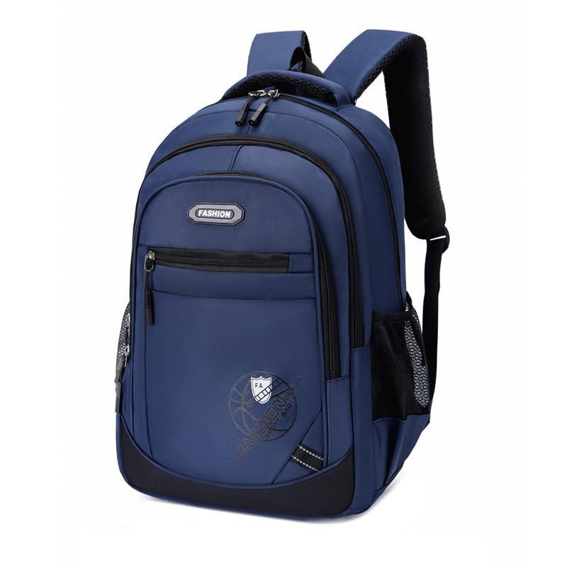 Oxford Backpack With Breathable Mesh And Letter Design For Office And Outdoor
