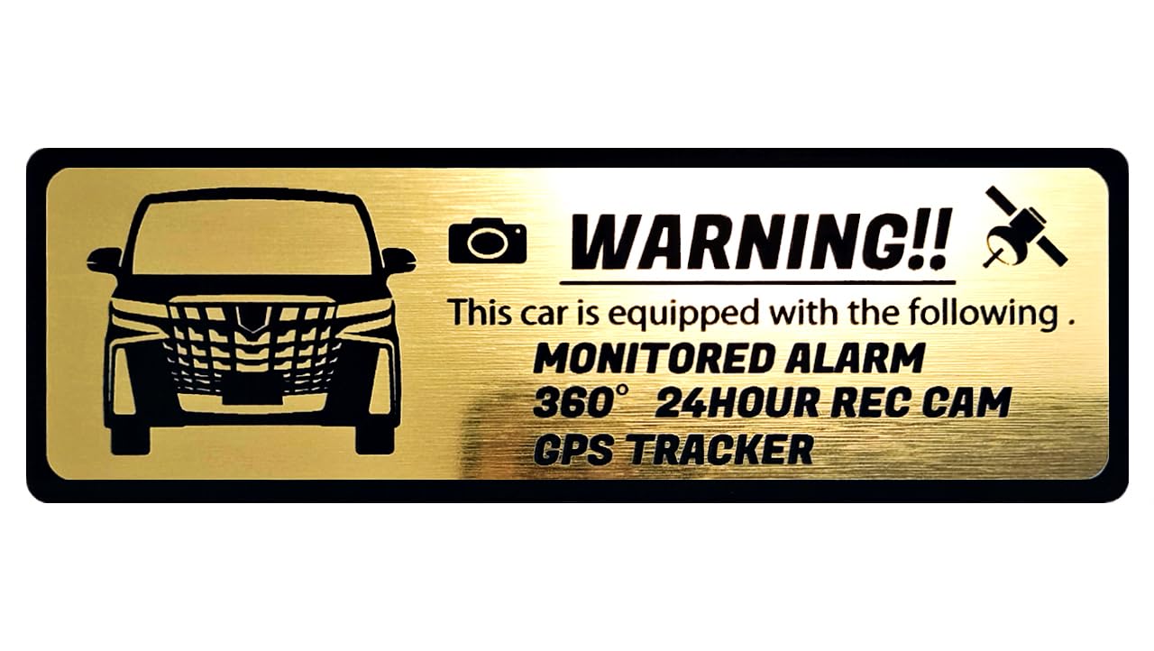 

Alphard Aero 30 Series Late Toyota Security Sticker Car Security Security Sticker Car Security золотой