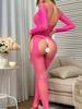 Romance Open Crotch Fishnet Bodysuit Women Sexy Lingerie Porn Garters Bodystockings Lace Underwear Erotic Outfits Sexy Set New