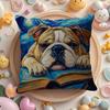 Creative Cute Starry Sky Puppy Pillow Case Pattern Printed Pillowcase for Living Room Sofa Cushion Cover  Bedroom Decor