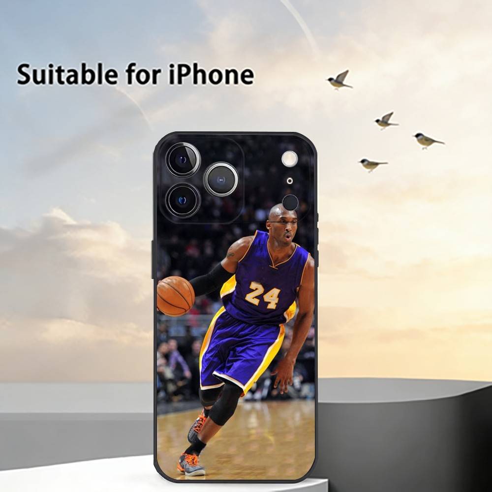 Basketball Fan K-Kobe B-Bryant Phone Case For iPhone 17, 16,15,14,13,12,11 Plus,Pro Max, Others Soft Black Cover