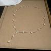 Korean version of zircon flower pearl necklace retro elegant daily commute versatile collarbone chain light luxury high-end neck chain