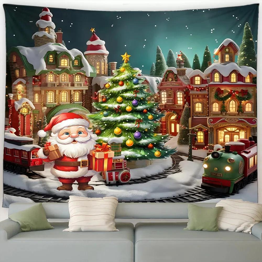 Crăciun Drăguț Om de Zăpadă Pom de Crăciun Tapiserie Dormitor Sufragerie Acasă Decor de Crăciun