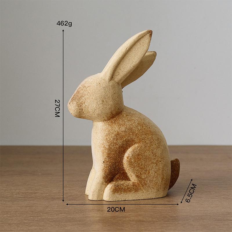 Cute Animal Room Decor Horse Rabbit Cat Giraffe Wooden Sculptures Diy Painted Materials Craft Hone Decor Handmade Figurine Gifts