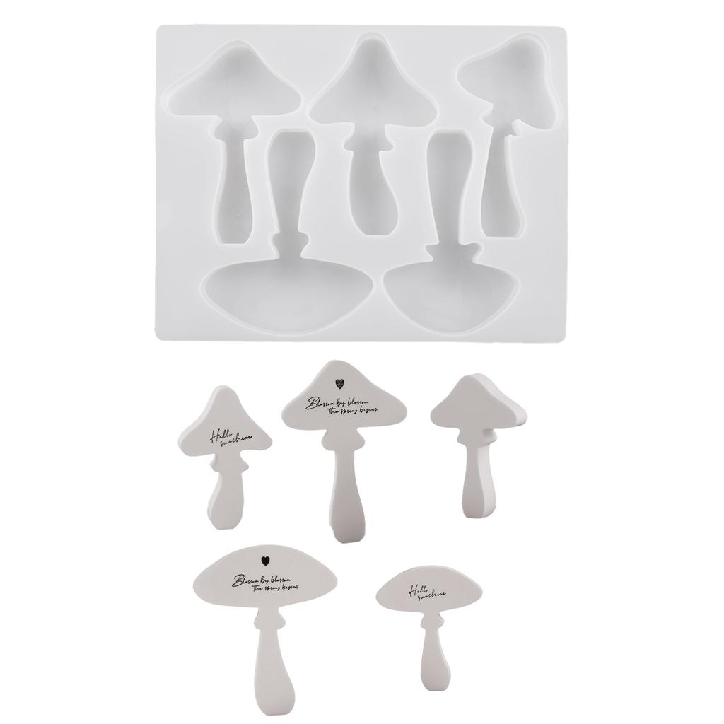 Innovative Mushroom Silicone Display Ornament Mold Set for DIY Crafts and Home Decor with Easy Release Design