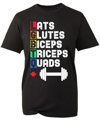 Lgbt Tshirt Lats Glutes Siceps Triceps Quads Rainbow Love Gay Pride Unisex Top