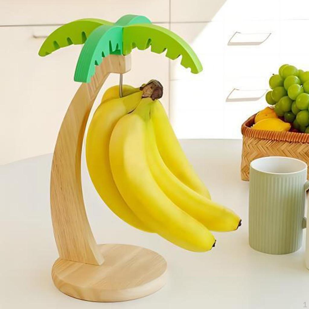 Banana Tree Hanger Food Storage Container Multipurpose Sturdy Wooden Lightweight Fruit