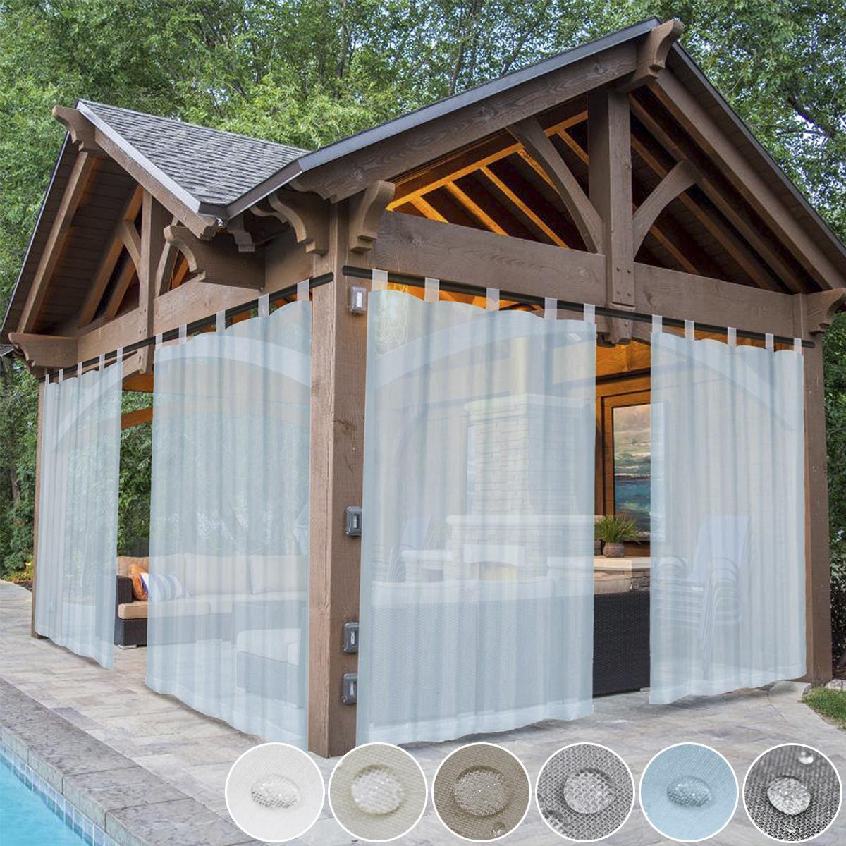 

52 *96 Patio Sheer Curtains Outdoor Waterproof Pegola Divider Screening Gauze