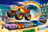 Puzzle 40 Pieces Maxi B-040308-1 Jumping Monster Truck