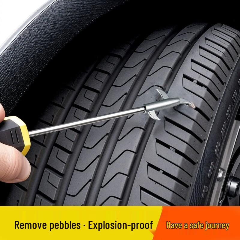 Stainless Steel Car Tire Stone Remover Tool: Multi-functional Pick & Scraper for Pebble Cleaning