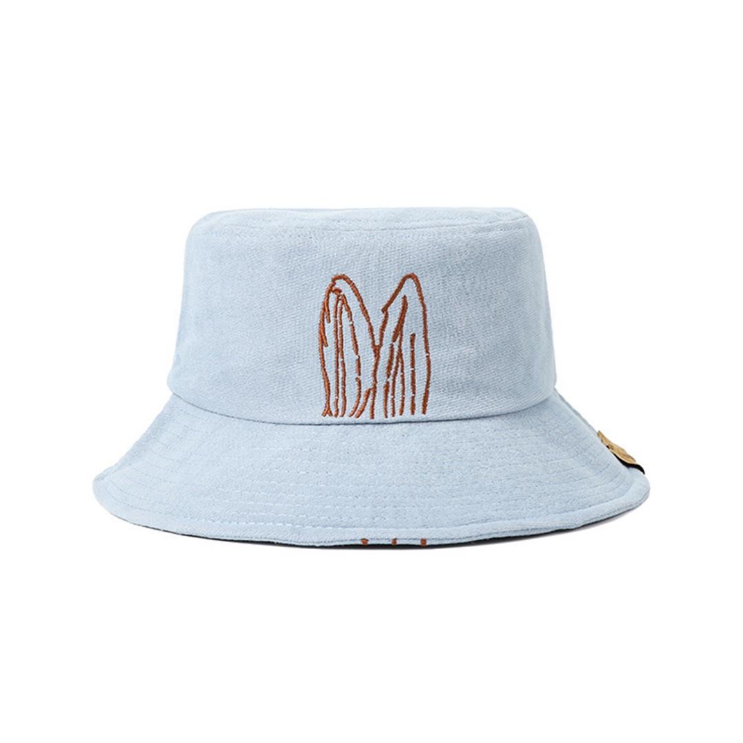 

Cartoon Rabbit Ear Bucket Hat Women s Spring Summer Sunshade Casual Korean Style Cap for Girls Sun Hat New 56-58cm небесно-голубой