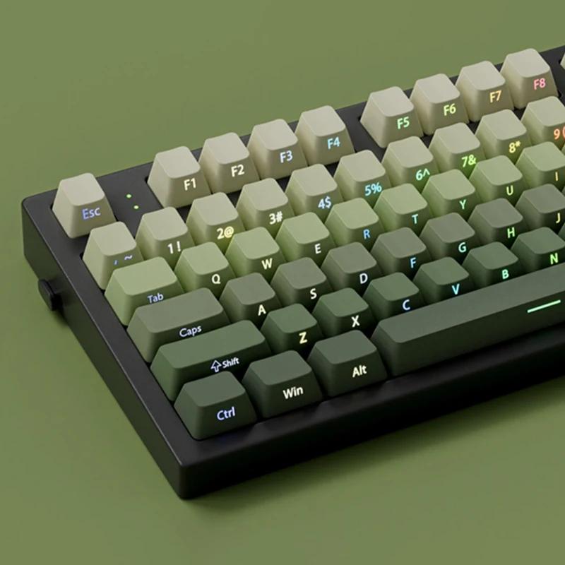Xiaomi 135 Tasten Cherry Profil Traubengrün Keycaps Seitenaufdruck Durchleuchtend Keycaps Double Shot PBT Keycap für MX Switch Gaming-Tastatur
