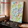 DIY Pearl Painting Set Colored Flowers Pattern Home Decoration Handmade Sticky Diamond Creative Canvas Pearl Art Painting Crafts Perfect Gift