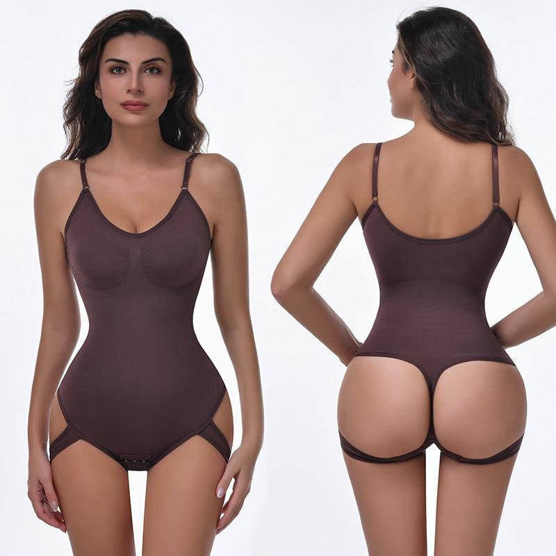Bodysuit Women Shapewear Tummy Control Butt Lifter Body Shaper Smooth Invisible Under Dress Slimming Underwear Low Neck Jumpsuit