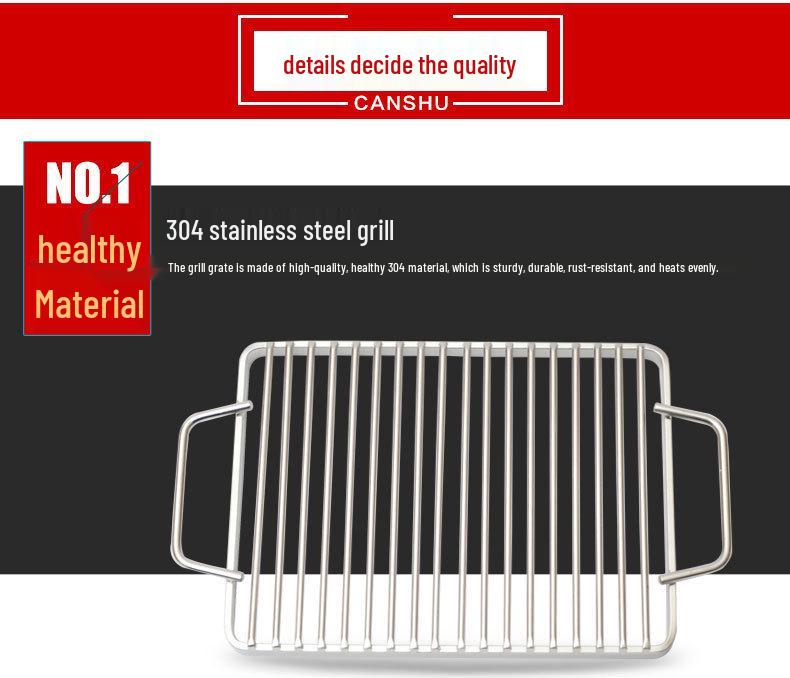 Portable Stainless Steel Folding BBQ Grill & Fire Pit for Outdoor Camping