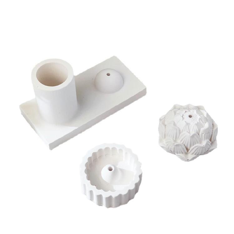 Incense Insert Silicone Molds DIY Cement Concrete Yoga Incense Stick Holder Mold
