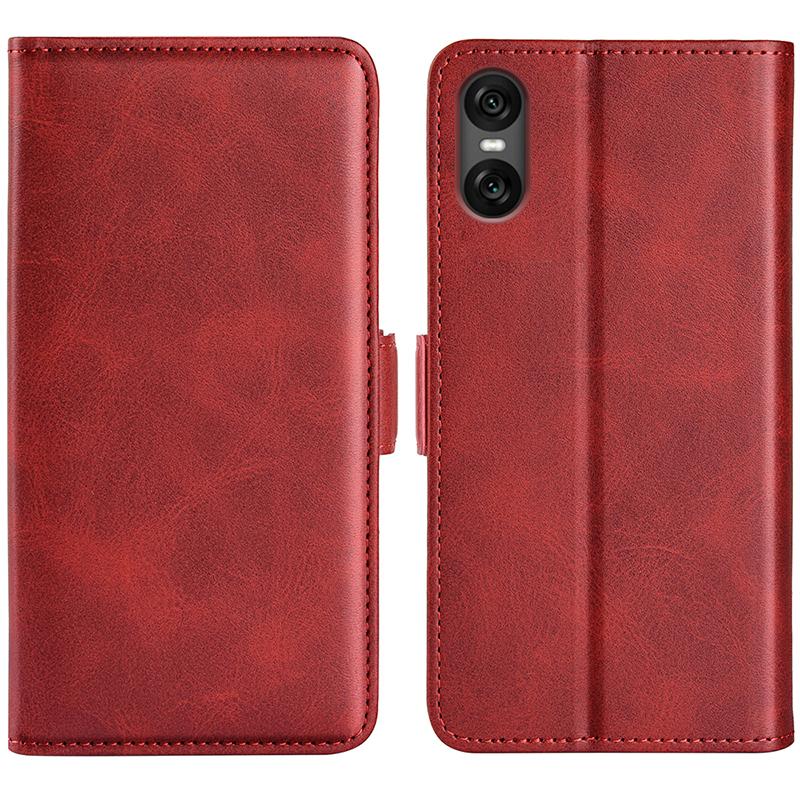 

For Sony Xperia 10 VI Mobile Phone Case Wholesale Leather Wallet Flip Cover Red