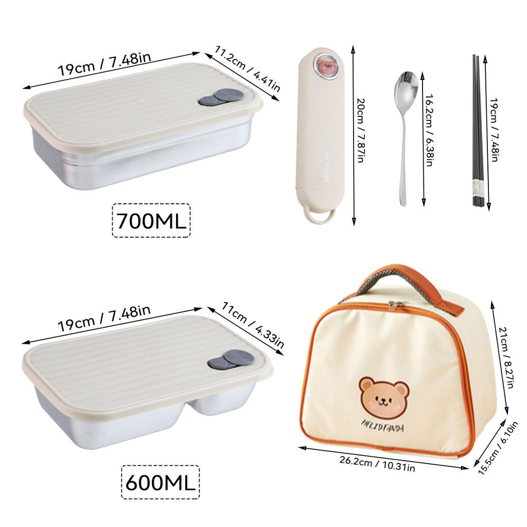 Large Capacity Sealed Bento Lunch Box Microwave Safe 304 Stainless Steel Fruit Salad Food Container For Students Adults