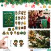2D Flat Acrylic Mystery Box 24pcs Pendant With Airplane Box Funny Christmas Countdown Calendar