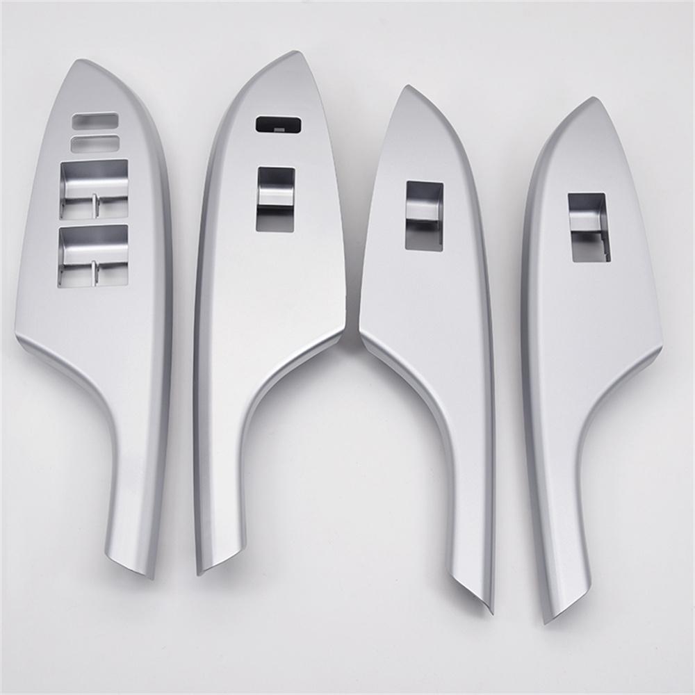 For 09-13 Toyota Corolla Silver Interior Door Window Switch Panel Cover Trim Set