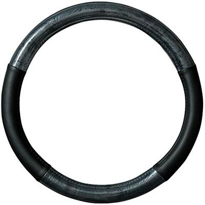 Bonform 6739-01BK Steering Wheel Cover, Simple Wood, Light/Ordinary Car, Steering Cover, S: 14.4 -