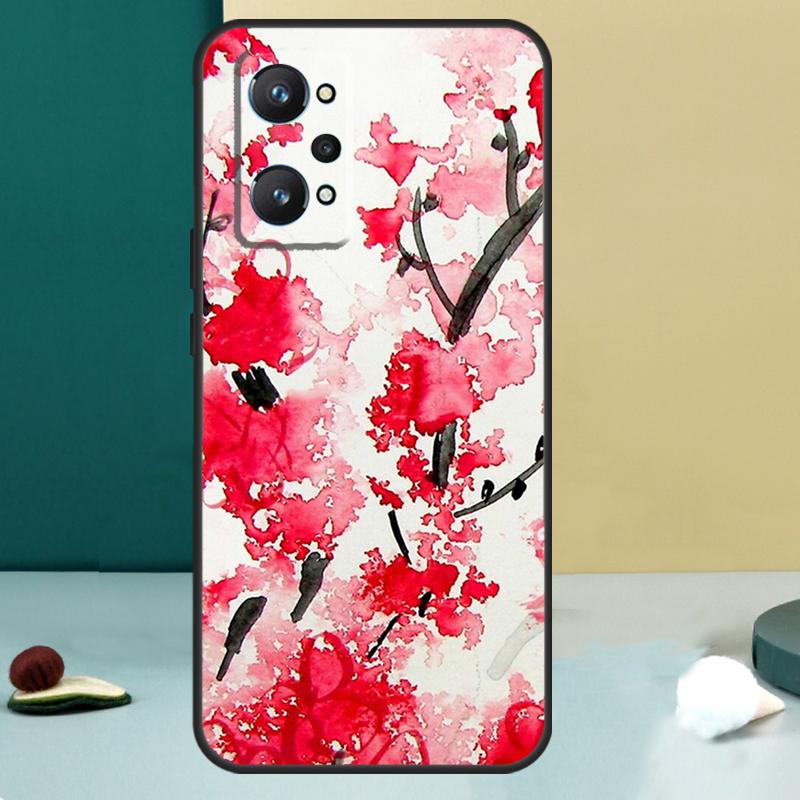 Cherry Blossom Floral For Realme 13 12 10 11 14 Pro Plus GT 6 5 6T GT7 Pro C55 C53 C51 C21Y C25S C75 C67 C61 Case