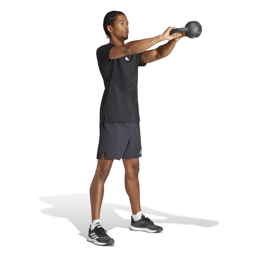 Adidas Shorts IHP78 Black featuring and cooling technology for training and HIIT HEAT.RDY Men's (IS3732) J/S7, quick-drying workouts.