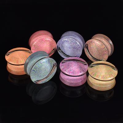 6-50mm Multicolor Ear Gauges Tunnels Double Flared Plug Ear Stretcher Expander Body Jewelry