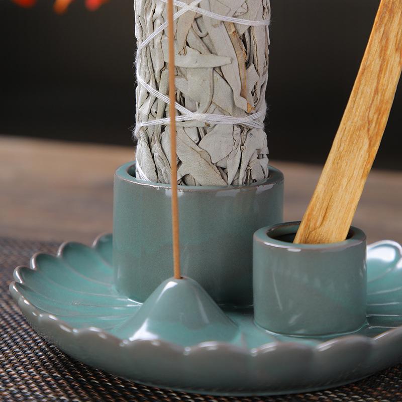 Ceramics Tray Bedroom Unique Candlestick Ambience Candle Holder Censer Crafts Decorative Ornaments