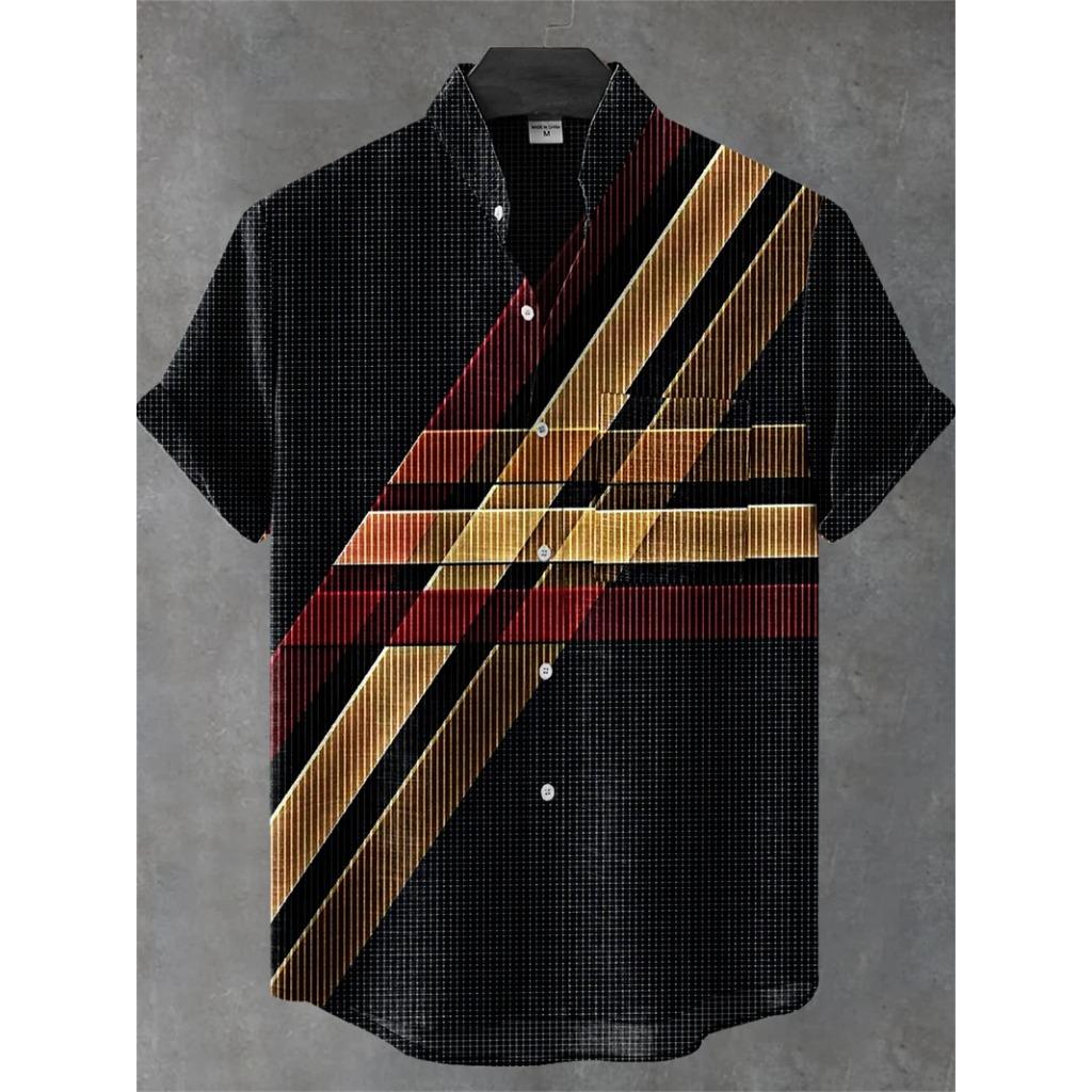 Men s 3D Fish Printed Linen Short Sleeve Shirt Fashion Art Dot Pattern Comfort High Quality Buttons Summer S