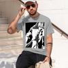 Yagami Tsuki 2026 New Fashion Heavyweight Hot Selling Retro Printed Pattern Fun Round Neck Tshirt For Daily Comfort