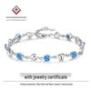 Min Yue S925 Sterling Silver Zircon Heart Bracelet - Women's Elegant Fashion Jewelry for Qixi Valentine's Day