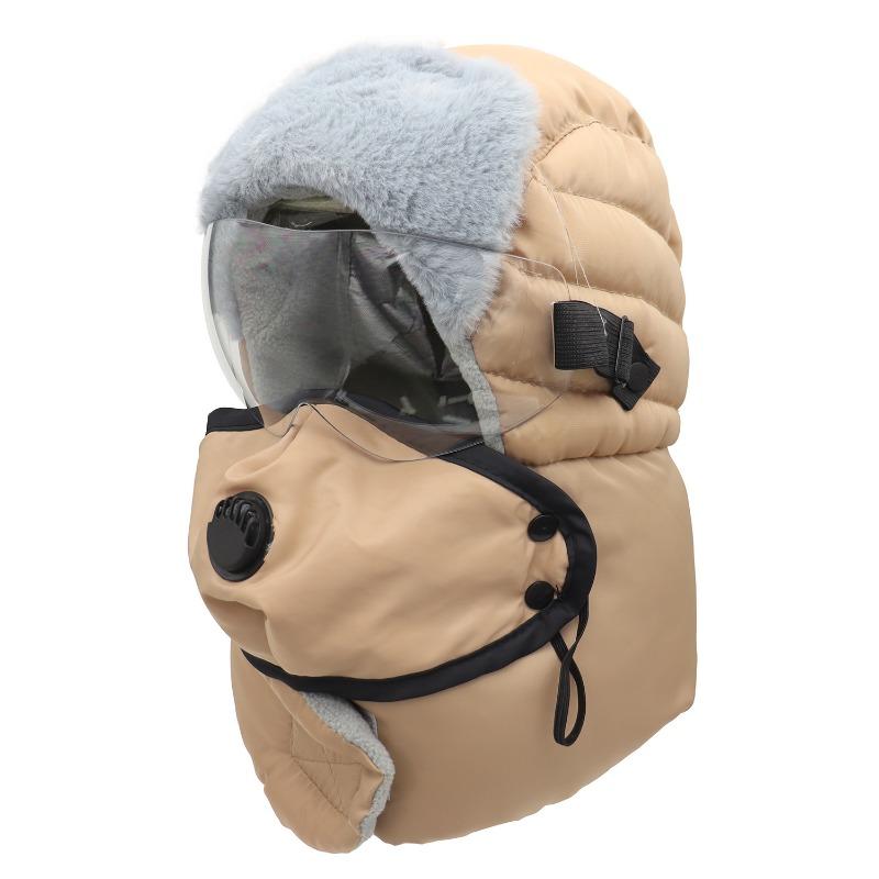 Face protection men's winter fashion thickened warm ear protection hat outdoor cycling windproof and cold-proof cotton hat