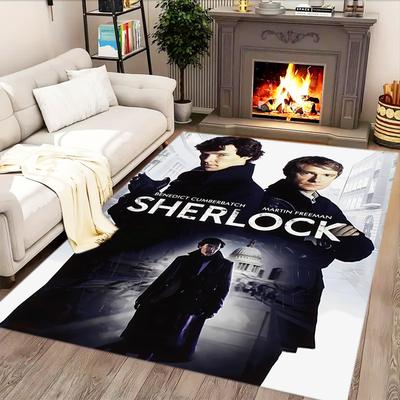 Sherlock Modern Detective Drama Rug for Living Rooms, Bedrooms, Home Décor, and As Gifts.